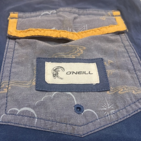 O’Neal surfer board short bathing suit not lined. Fun Hawaiian beach names sz29 - Picture 5 of 7